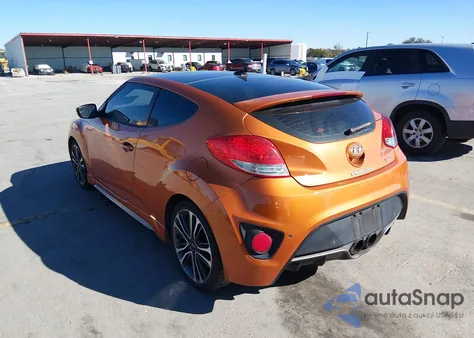 2016 Hyundai Veloster Turbo z USA, uszkodzony, nr VIN KMHTC6AE4GU278190